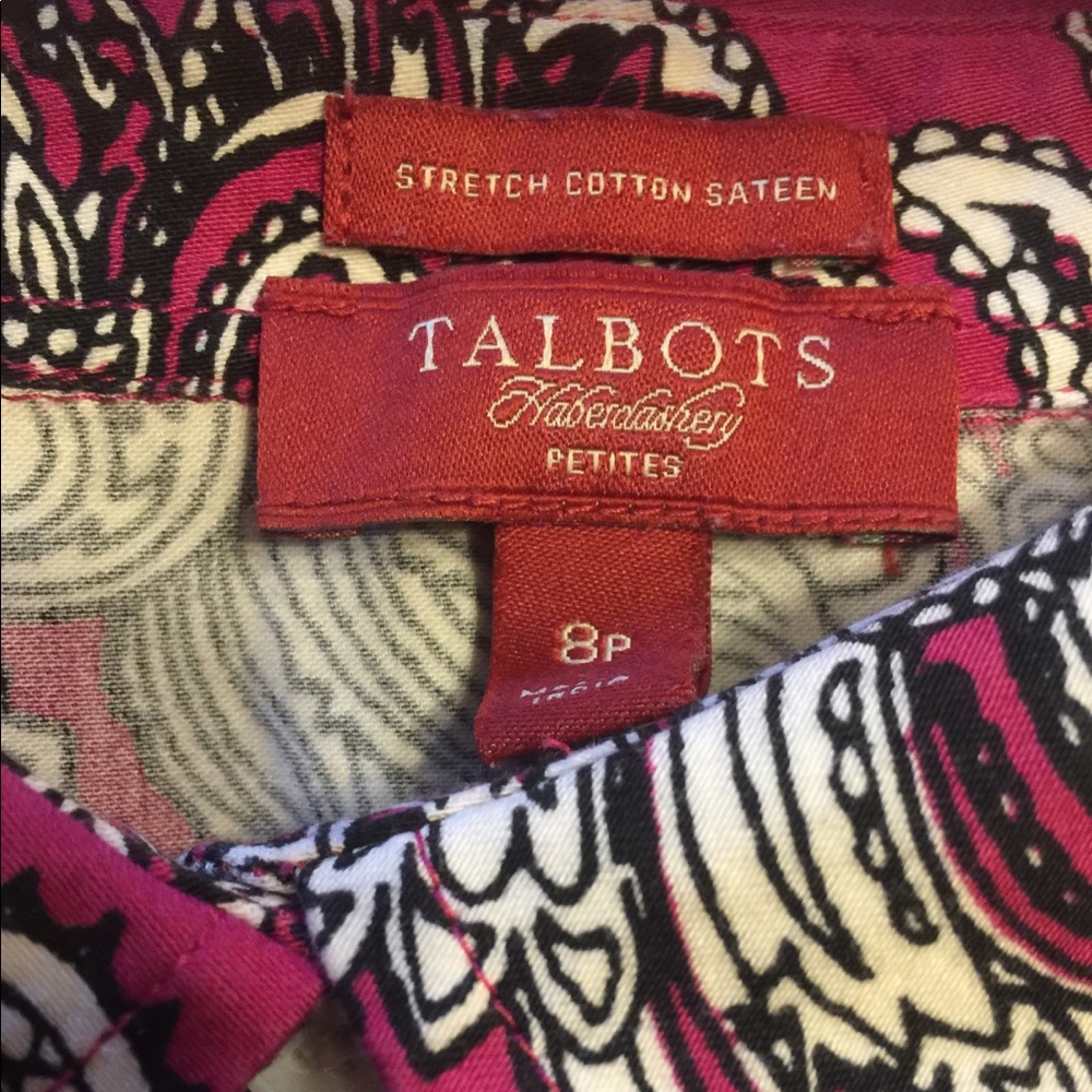 Talbots Pink Paisley Blouse